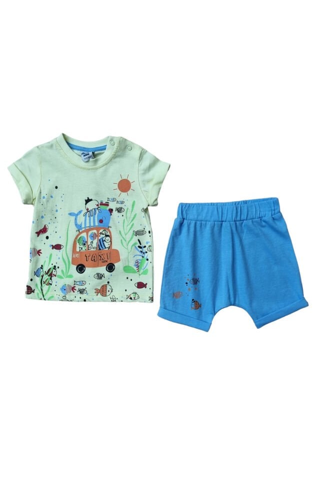 Pelops Taxi Erkek Bebek Şortlu Takım