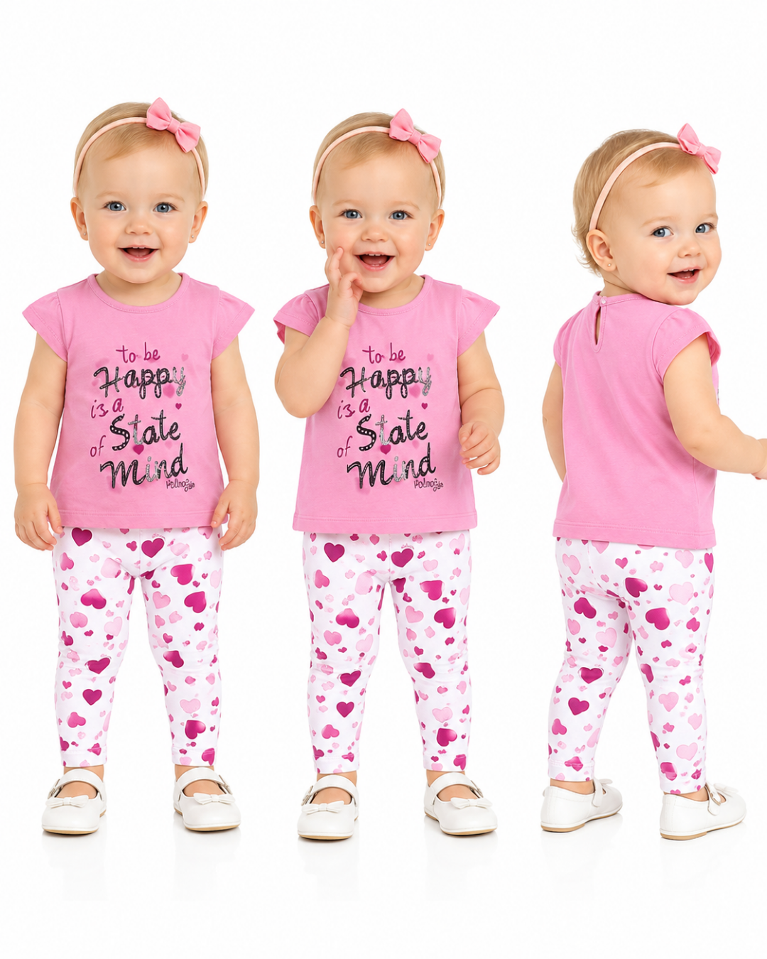 Pelops To Be Happy Kalpli Kız Bebek Taytlı Yazlık Takım