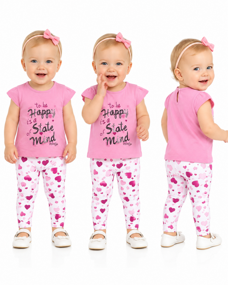 Pelops To Be Happy Kalpli Kız Bebek Taytlı Yazlık Takım