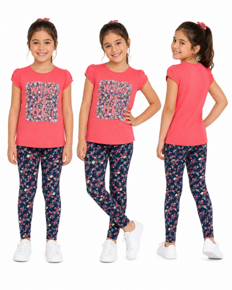 Breeze Kız Çocuk Who İs He Taytlı Yazlık Takım