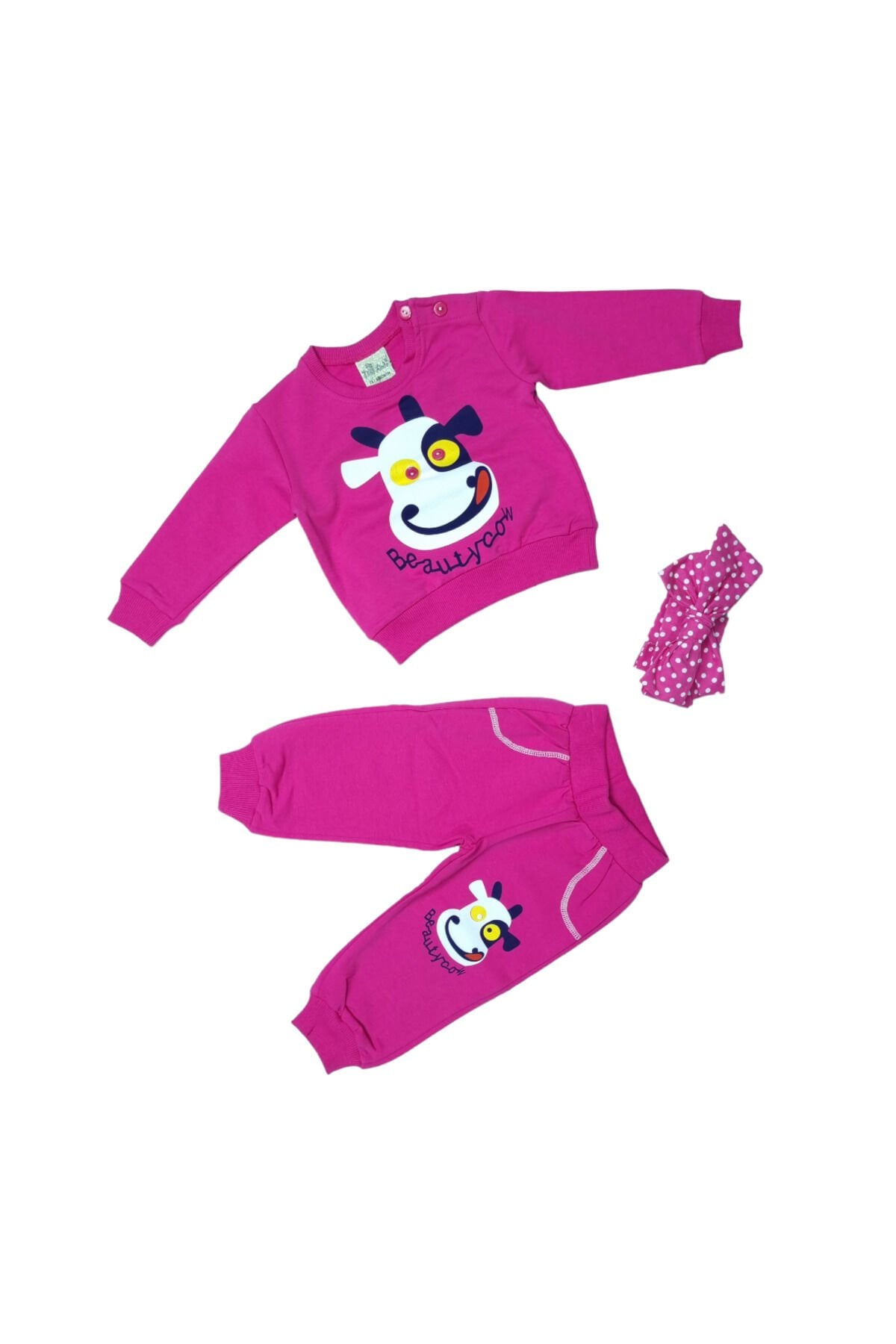 Ninolindo Kız Bebek Spor Eşofman Takım Fuşya - 9 Ay