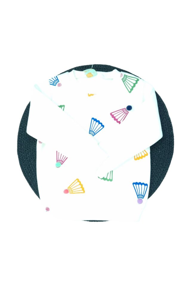 Popshops Kız Bebek Spor Eşofman Takım Beyaz - 1 Yaş