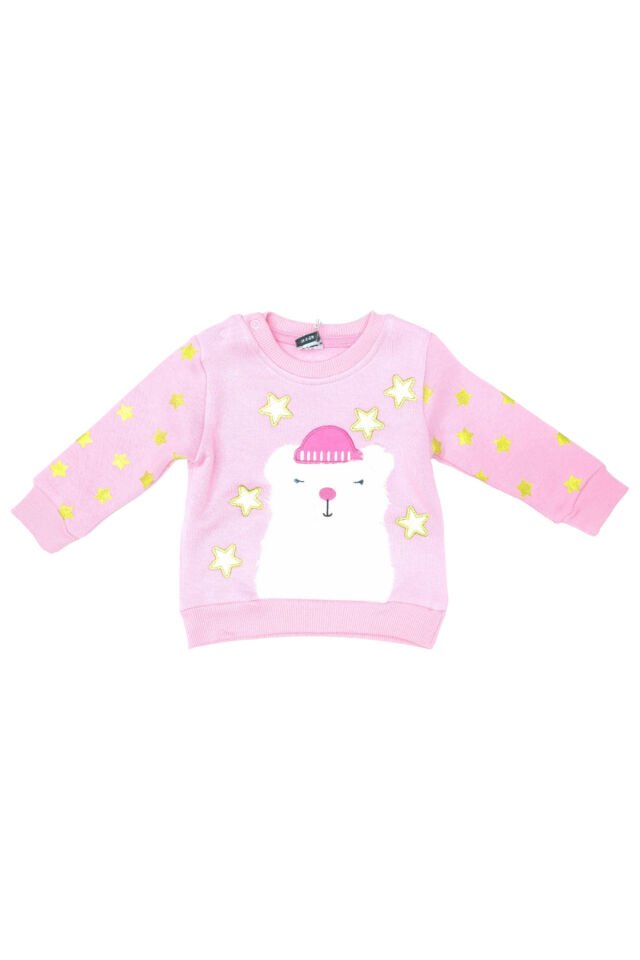 Pelops Kız Bebek Spor Eşofman Takım Pembe - 9 - 12 Ay