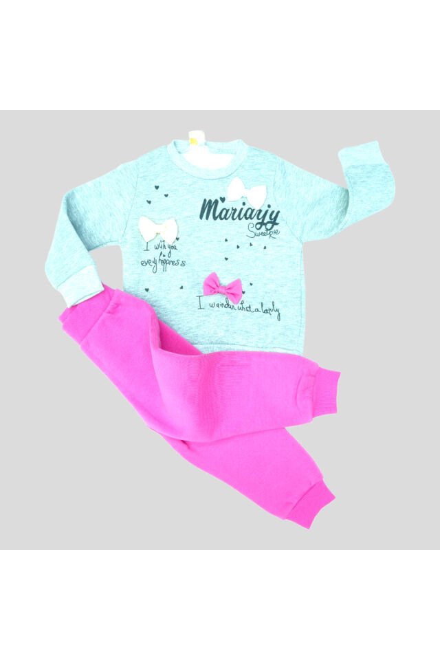 Popshops Kız Bebek Spor Eşofman Takım Pembe - 1 Yaş