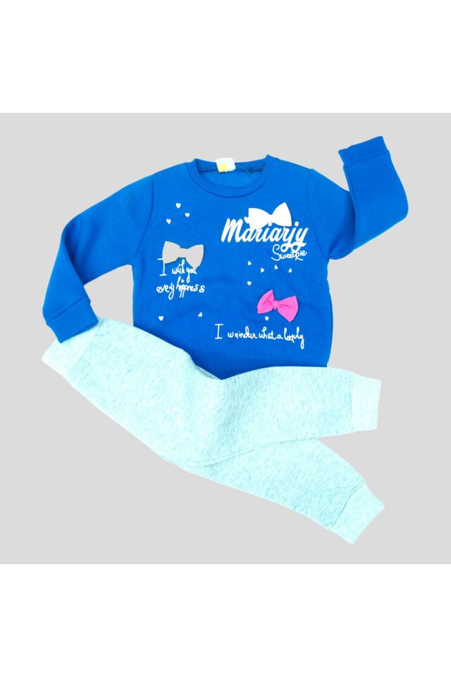 Popshops Kız Bebek Spor Eşofman Takım Lacivert - 1 Yaş