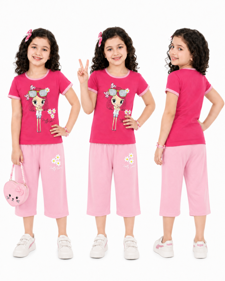 Rolypoly Kız Çocuk Pretty Girl Şortlu Yazlık Takım