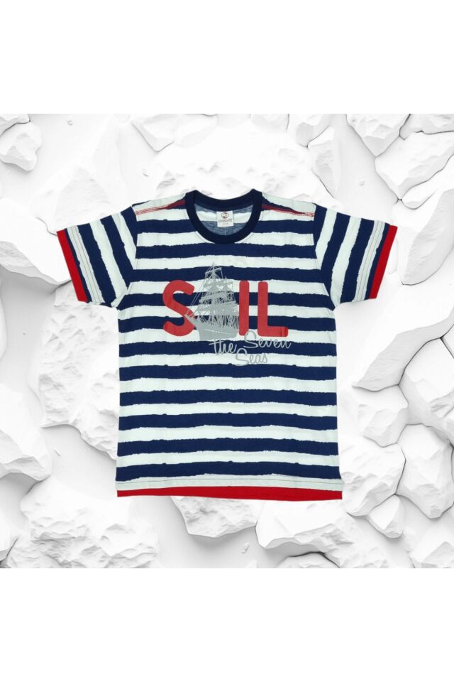 Rolypoly Erkek Çocuk Çizgi Desen Şortlu Yazlık Takım