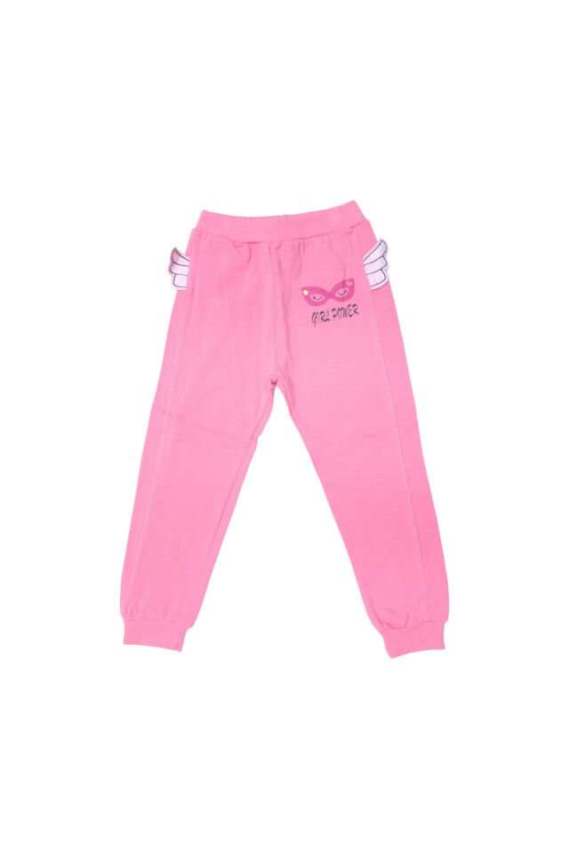 Popshops Kız Çocuk Spor Eşofman Takım Pembe - 4-5 Yaş