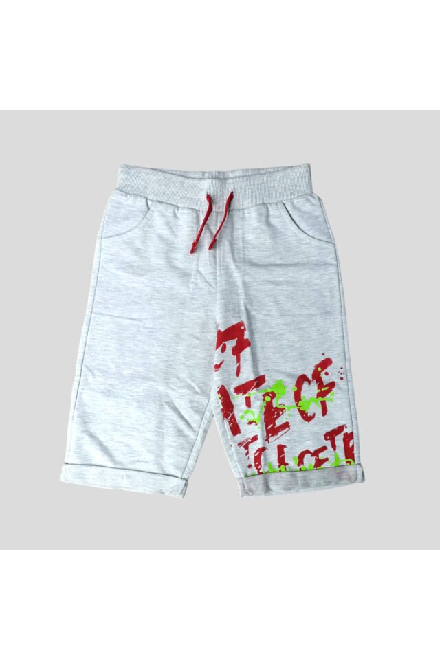 Pelops Erkek Çocuk Renk Bloklu Yazılı Şortlu Yazlık Takım