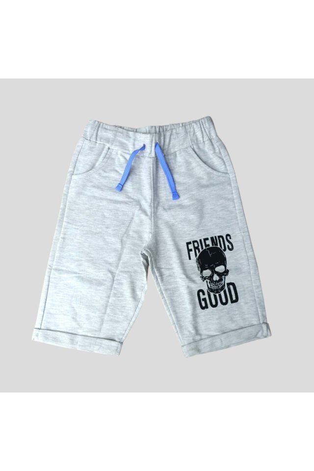 Pelops Erkek Çocuk Kuru Kafa Good Friends Şortlu Yazlık Takım