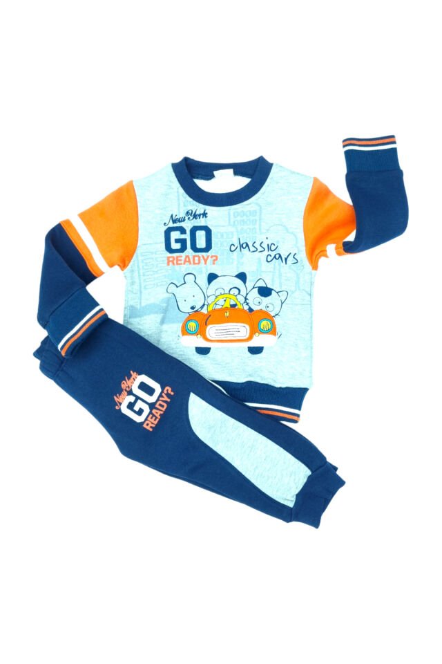 Pelops Erkek Bebek Spor Eşofman Takım Lacivert - 1 Yaş