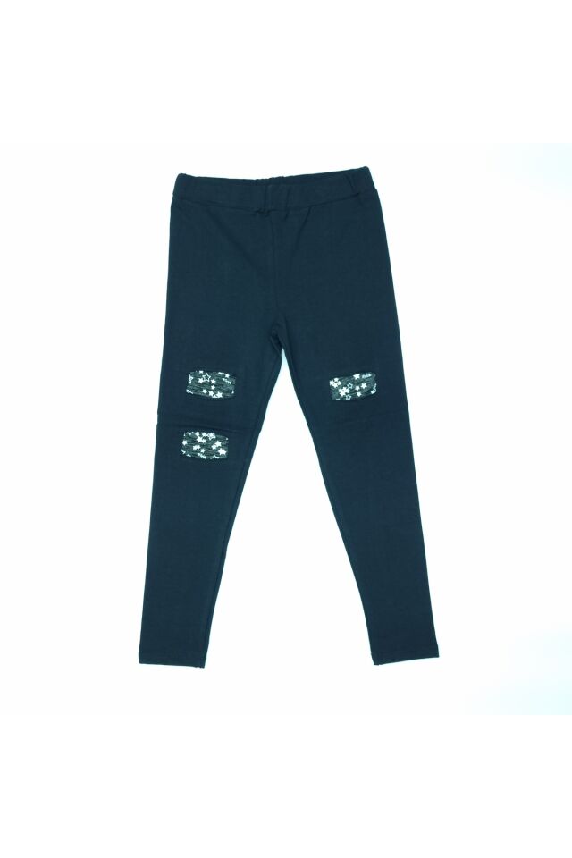 Pelops Kız Çocuk Spor Taytlı Takım Siyah - 8-9 Yaş