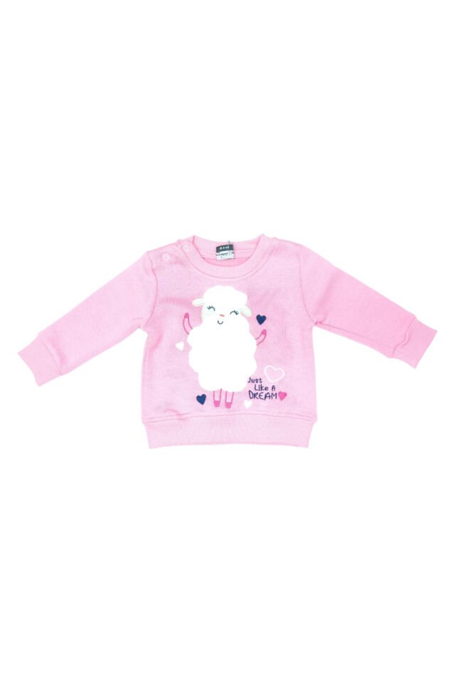 Pelops Kız Bebek Spor Eşofman Takım Pembe - 6-9 Ay