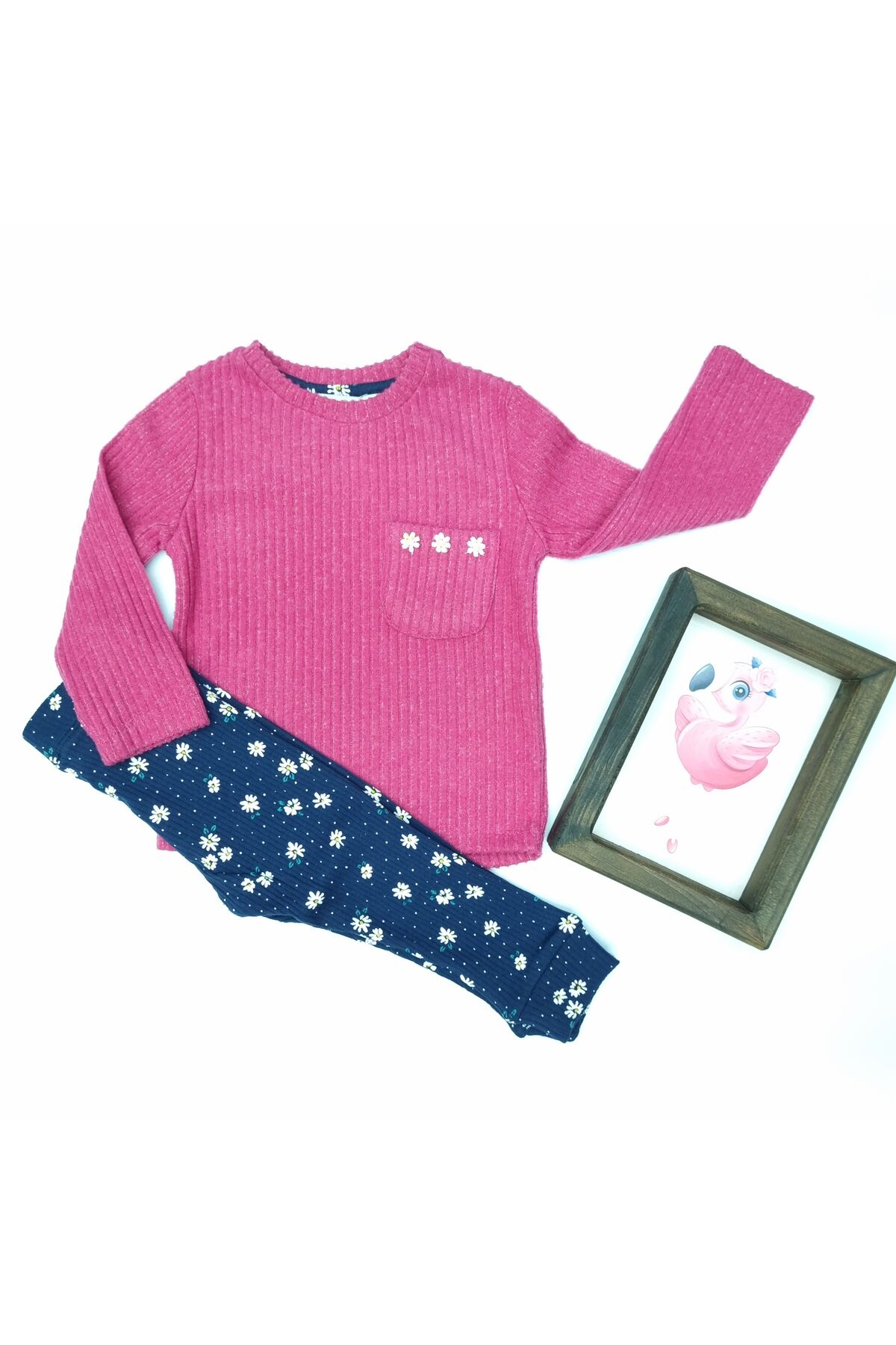 Via Kız Bebek Spor Taytlı Takım Pembe - 4 Yaş
