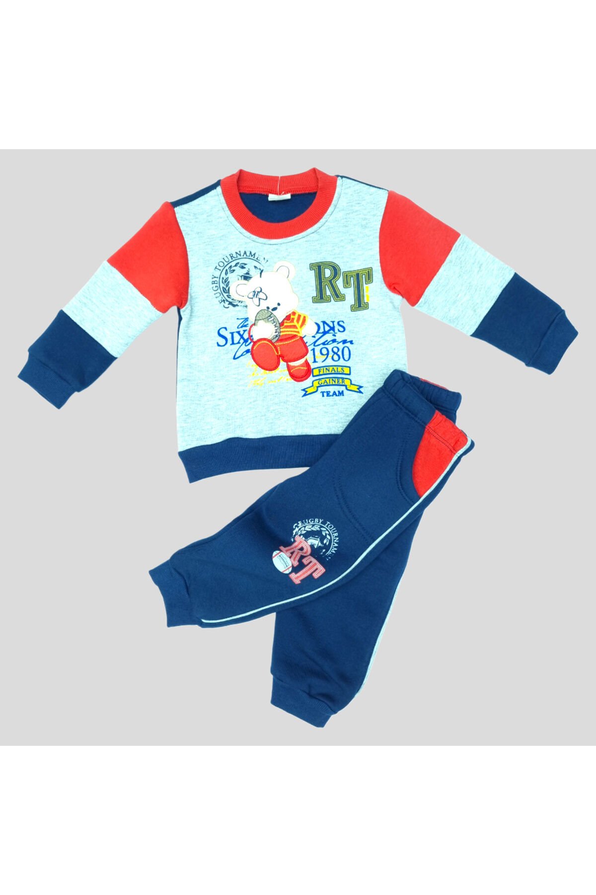 Pelops Erkek Bebek Spor Eşofman Takım Lacivert - 1 Yaş