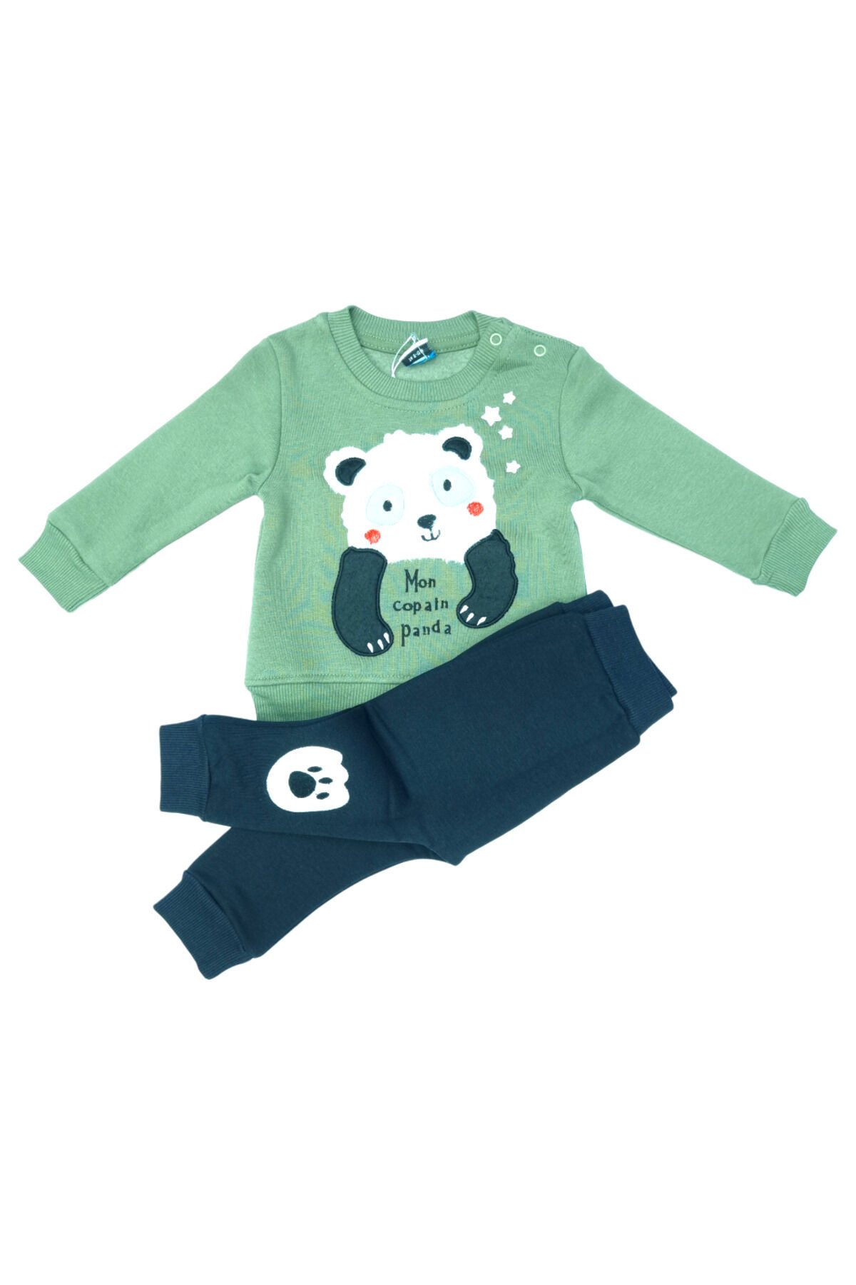 Pelops Erkek Bebek Spor Eşofman Takım Haki - 9 - 12 Ay