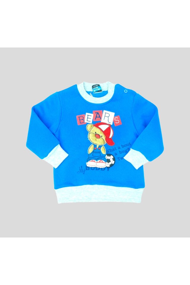 Pelops Erkek Bebek Spor Eşofman Takım Mavi - 9 - 12 Ay