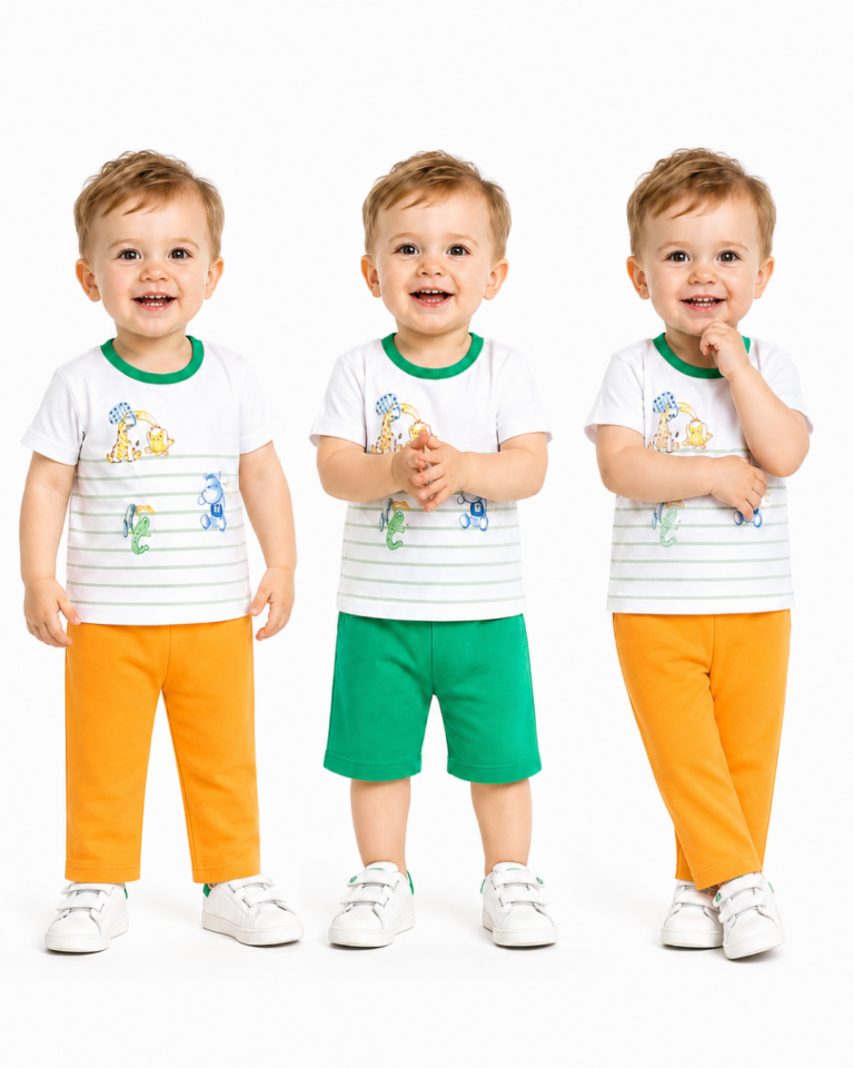 Bebetto Erkek Bebek Penye Yazlık Pijama Takımı