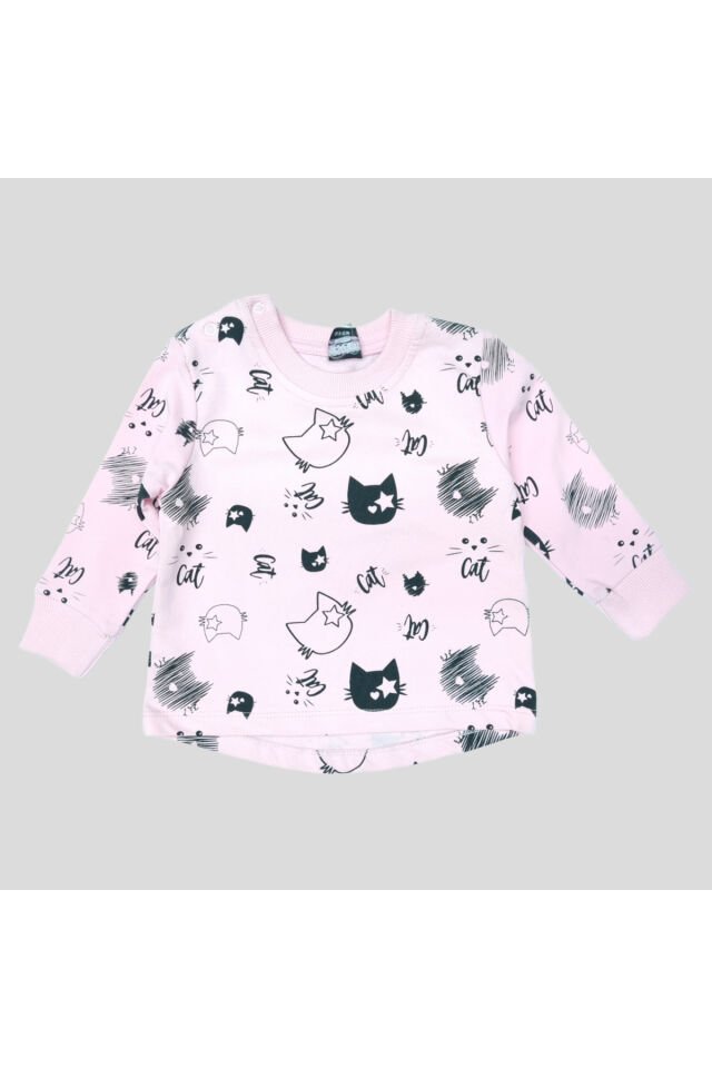 Pelops Kız Bebek Spor Taytlı Takım Pembe - 9 - 12 Ay