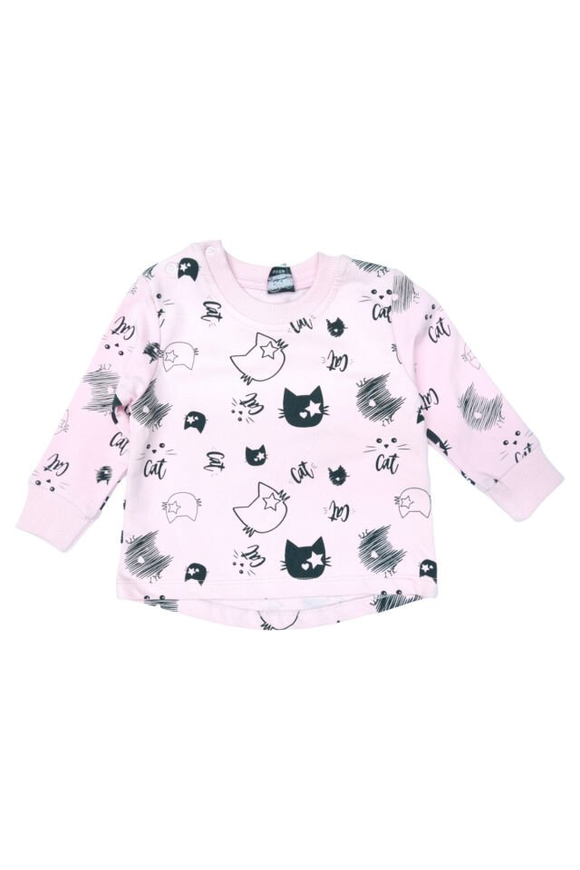 Pelops Kız Bebek Spor Taytlı Takım Pembe - 9 - 12 Ay