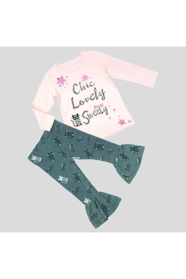 Dmb Kız Bebek Spor Taytlı Takım Pembe - 1-2 Yaş