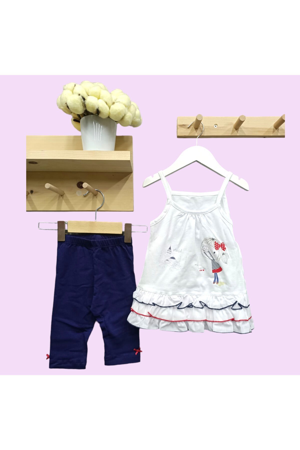 Bebetto Tourist Girl İp Askılı Taytlı Takım
