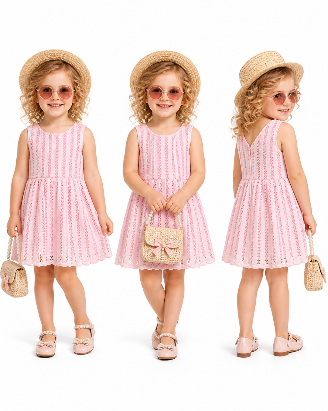 Miss Pretty Kız Bebek Fileli Yazlık Elbise