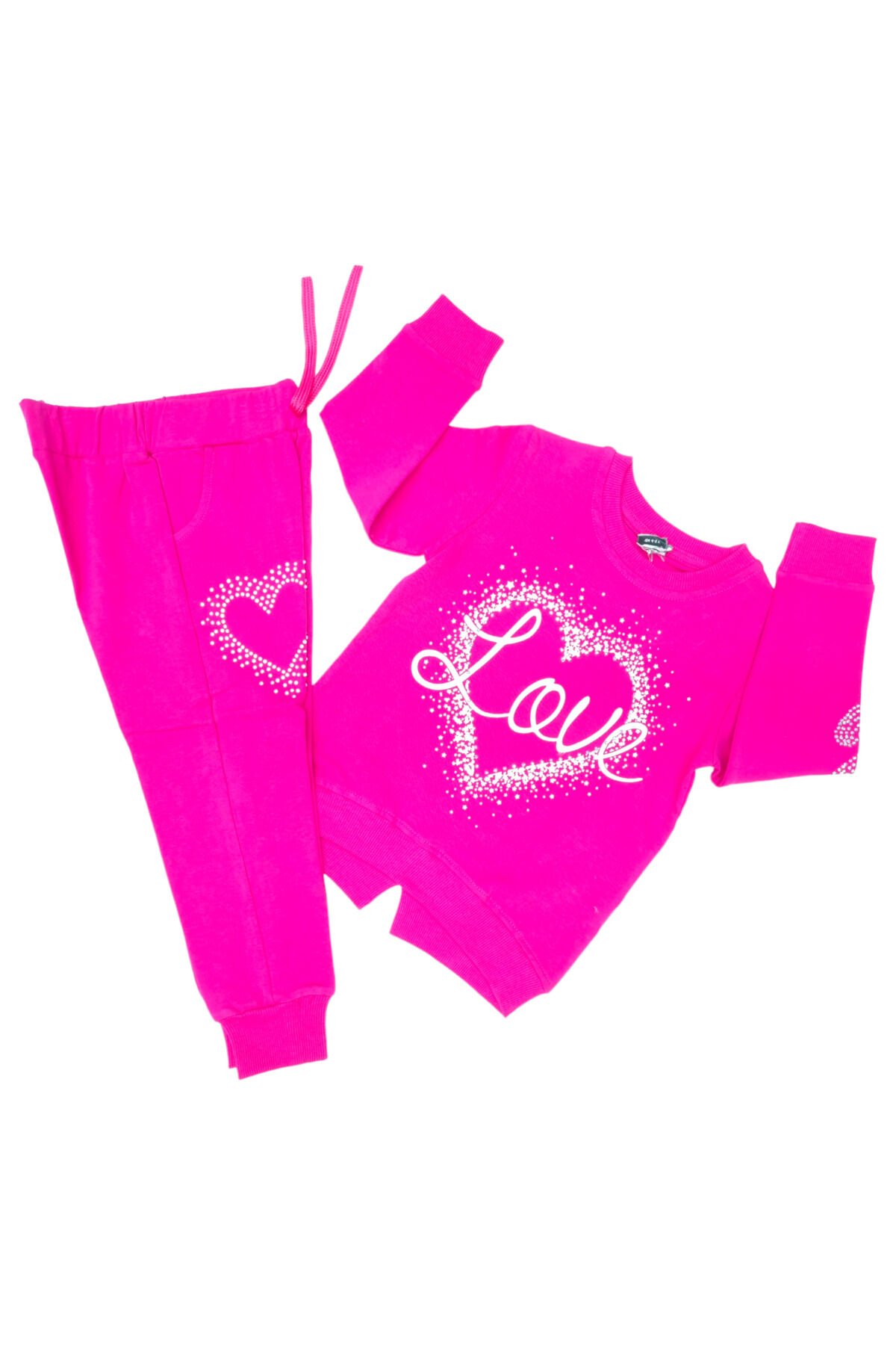 Pelops Kız Çocuk Spor Eşofman Takım Pembe - 4-5 Yaş