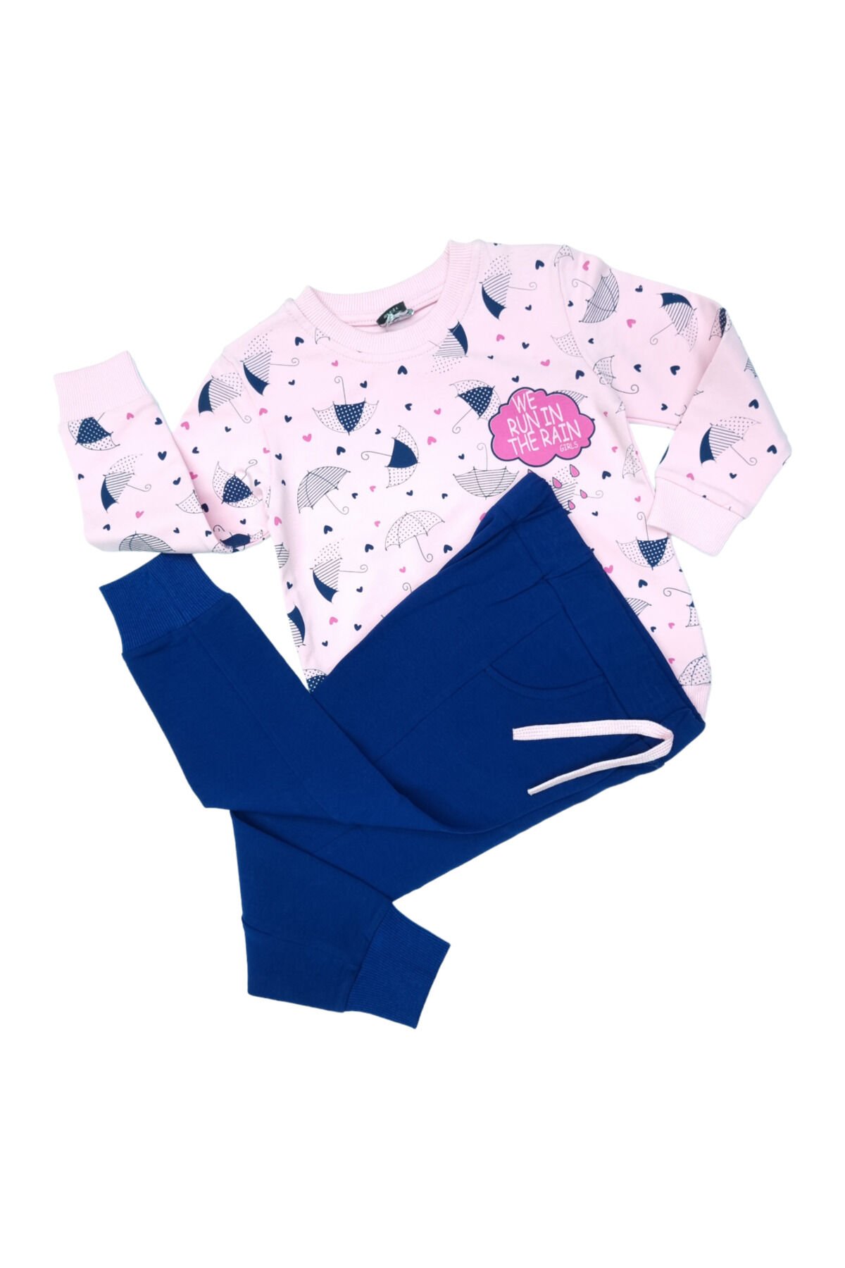 Pelops Kız Çocuk Spor Eşofman Takım Pembe - 4-5 Yaş