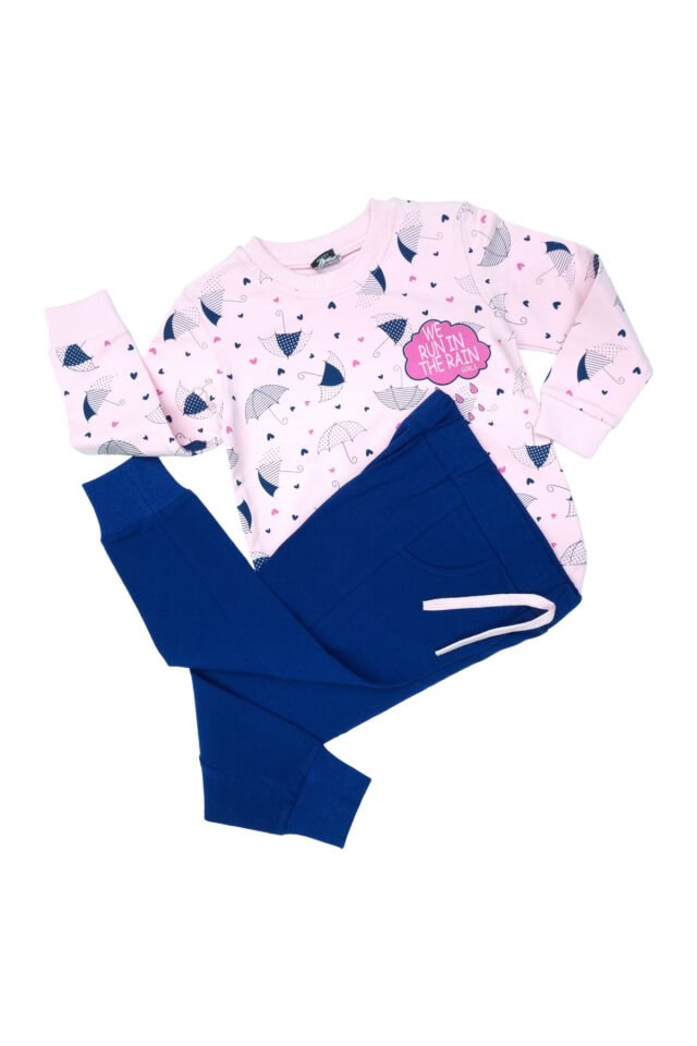 Pelops Kız Çocuk Spor Eşofman Takım Pembe - 4-5 Yaş