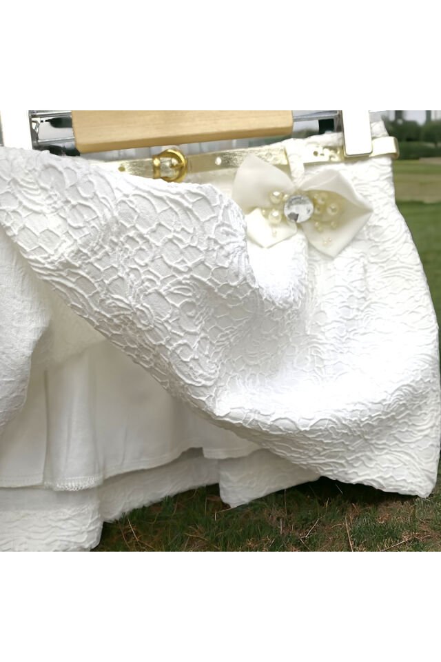 Himms Kız Bebek Astarlı Kabartma Desenli Etek