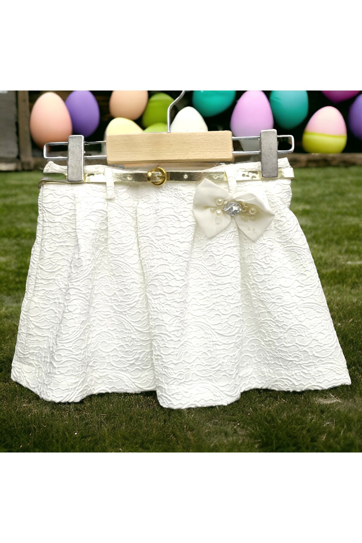 Himms Astarlı Kabartma Desenli Etek