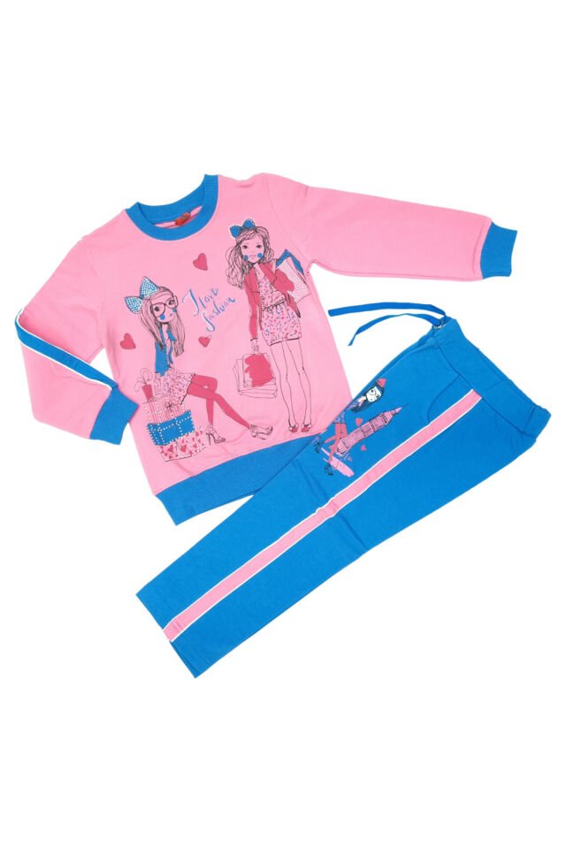 Dmb Kız Çocuk Spor Eşofman Takım Pembe - 4-5 Yaş