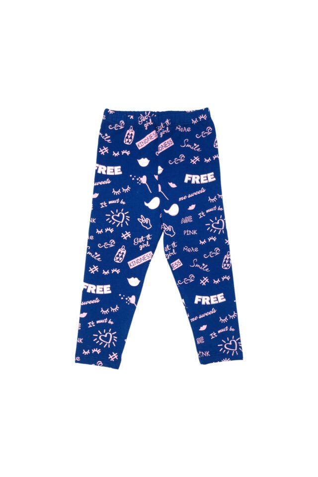 Pelops Kız Çocuk Spor Taytlı Takım Pembe - 4-5 Yaş