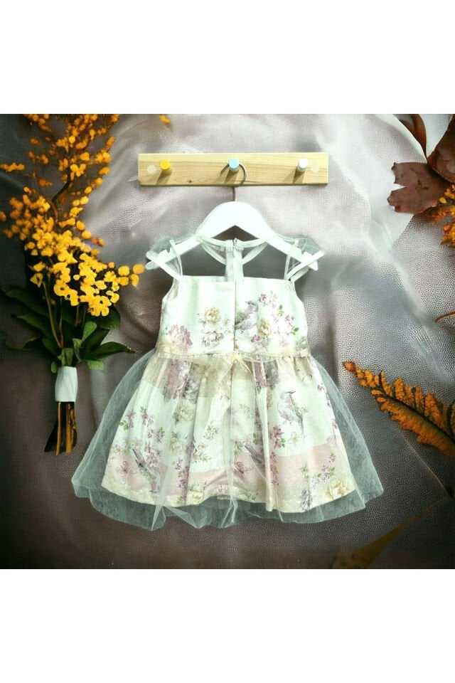 Baby Rose Tül Detay Yazlık Elbise
