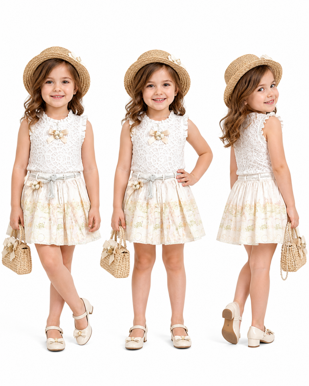Majstore Kız Bebek Etekli Yazlık Takım