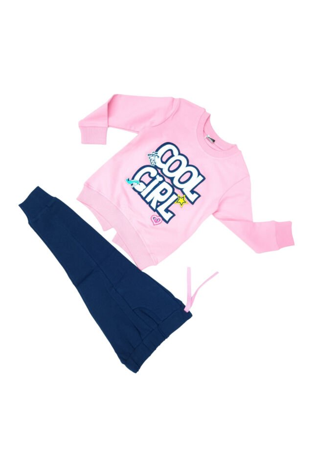 Pelops Kız Bebek Spor Eşofman Takım Pembe - 3-4 Yaş