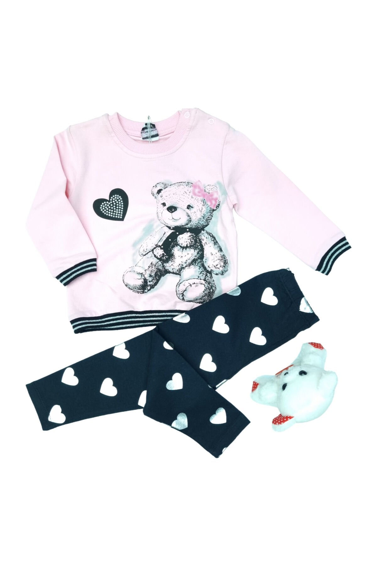 Pelops Kız Bebek Spor Taytlı Takım Pembe - 18-24 Ay