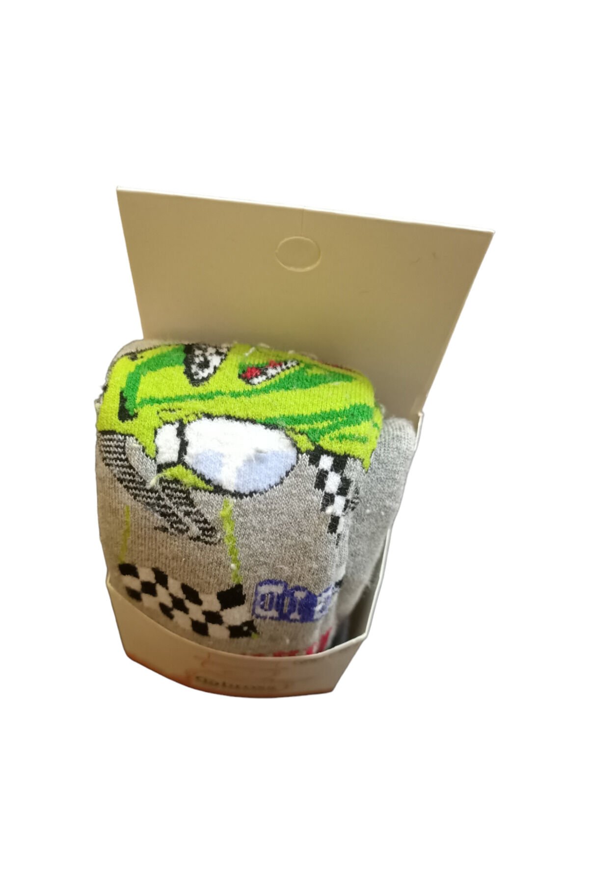 Bross Erkek Bebek Araba Baskılı Kalın Havlu Çorap