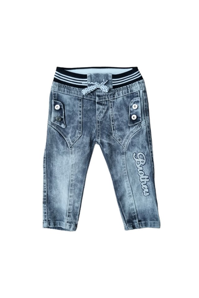Ltd Erkek Bebek Kot Pantolon Açık Gri - 12 Ay