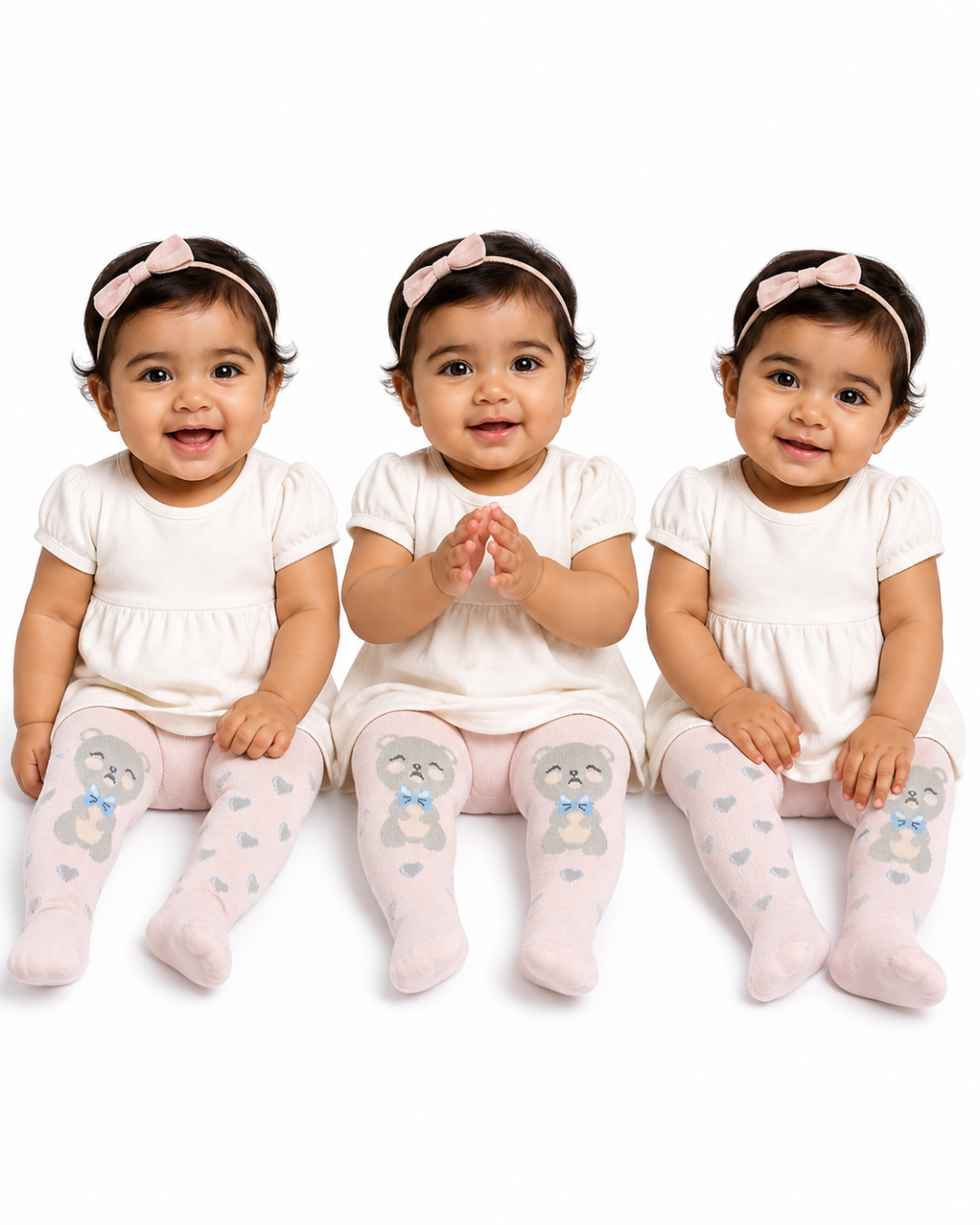 Katamino Kız Bebek Ayıcıklı Kışlık Külotlu Çorap