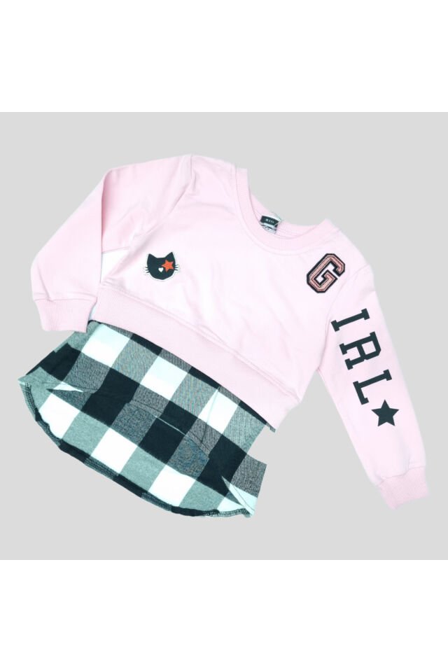 Pelops Kız Bebek Spor Taytlı Takım Pembe - 3-4 Yaş