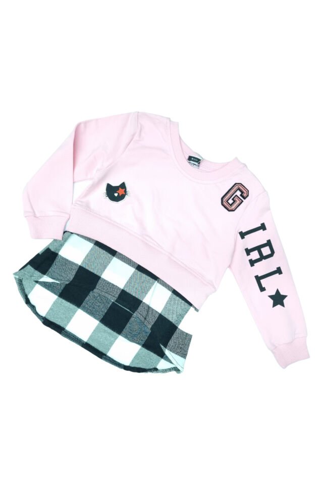 Pelops Kız Bebek Spor Taytlı Takım Pembe - 3-4 Yaş
