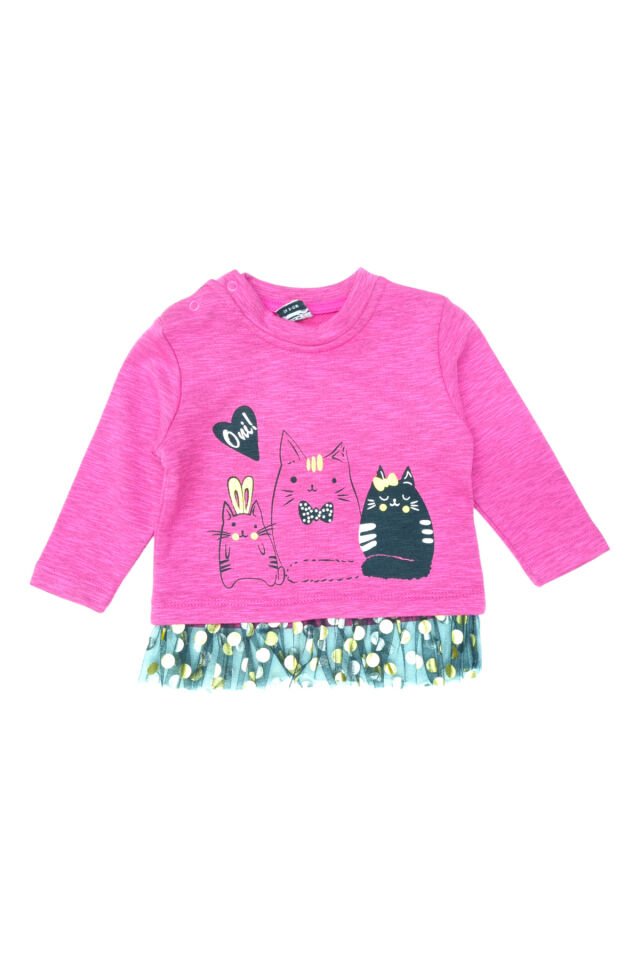 Pelops Kız Bebek Spor Taytlı Takım Pembe - 9 - 12 Ay