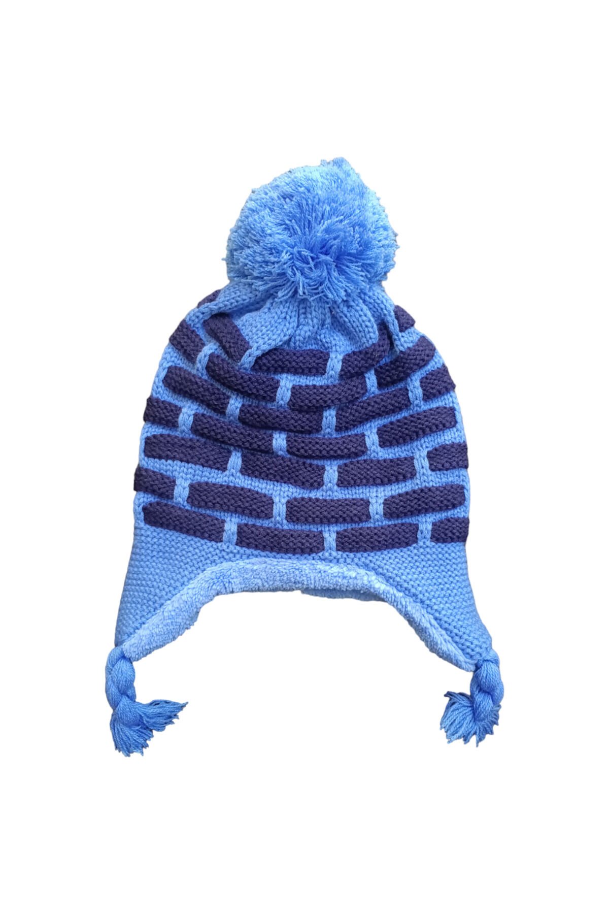 Sapika Örgü Desen Triko Erkek Çocuk Bere