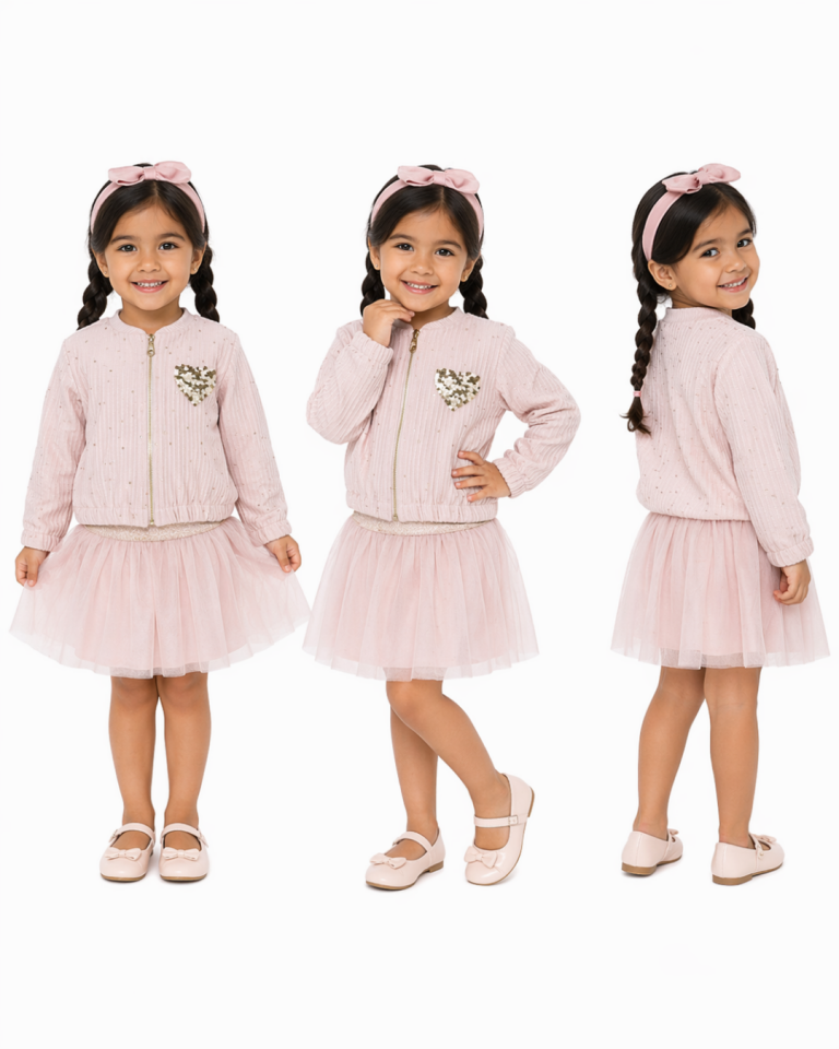 Missrose Kız Bebek Üçlü Etekli Takım