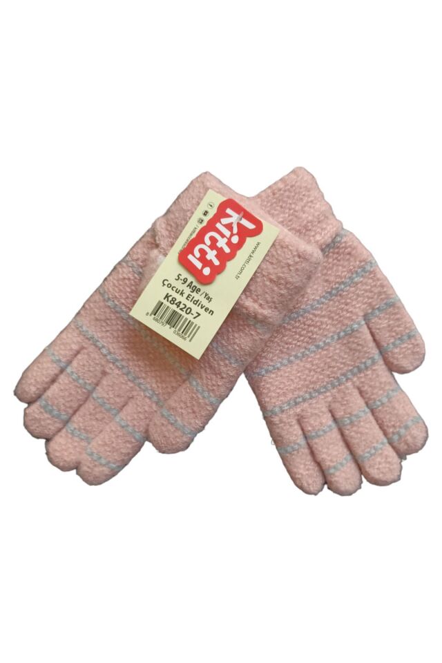 Kitti Çizgi Desenli Kız Çocuk Eldiven