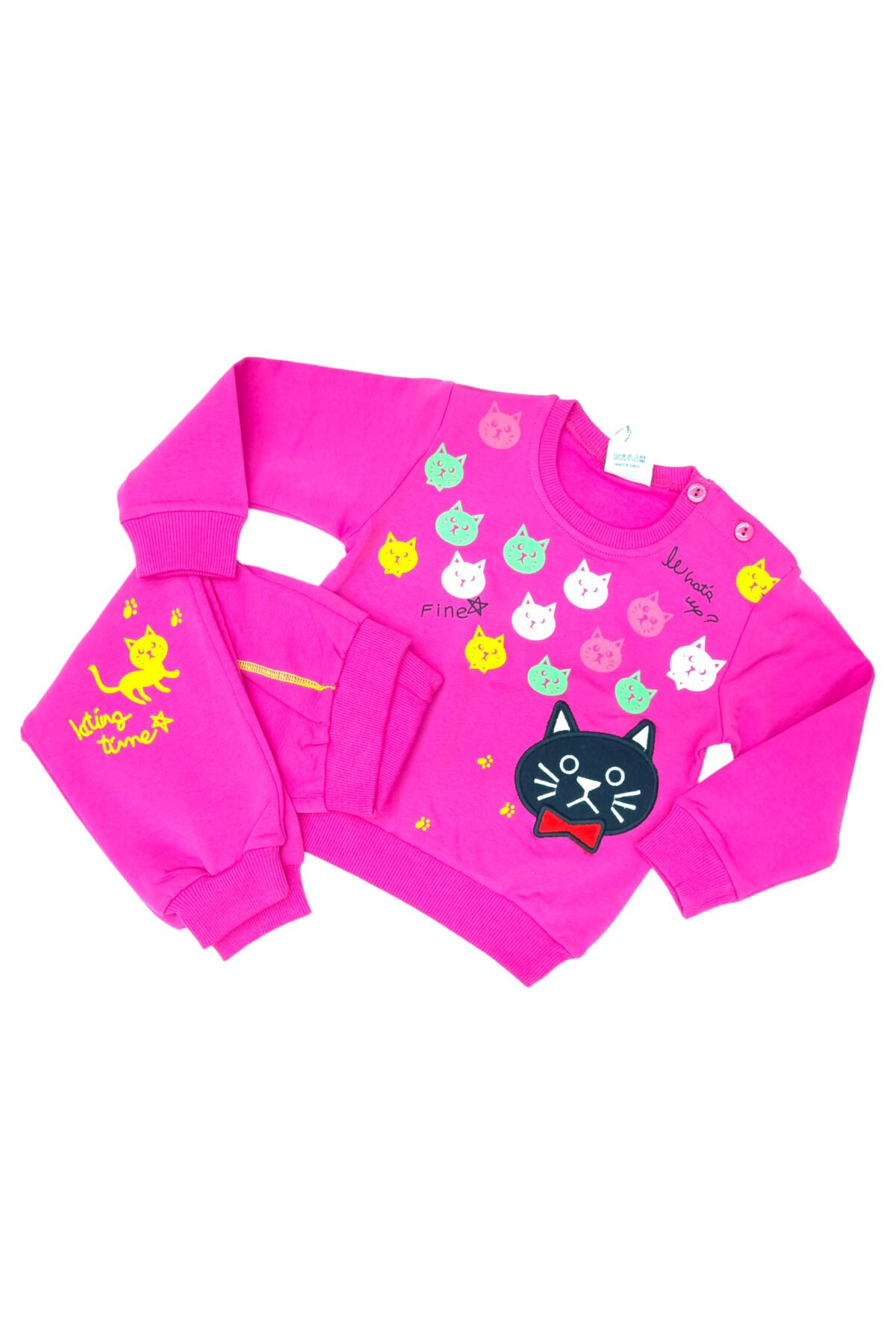 Pelops Kız Bebek Spor Eşofman Takım Pembe - 18 Ay