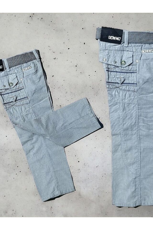 Ozan Erkek Bebek Kemerli Keten Pantolon