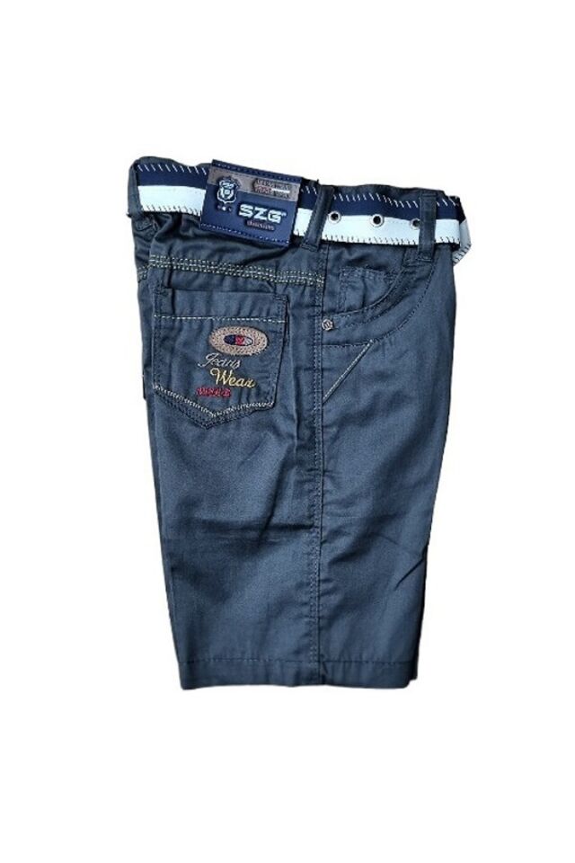 SZG Erkek Çocuk Kemerli Yazlık Keten Şort